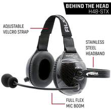 Load image into Gallery viewer, AlphaBass Carbon Fiber Stereo Headset with Bass Boost and Volume Control (OTH and BTH) - Behind The Head