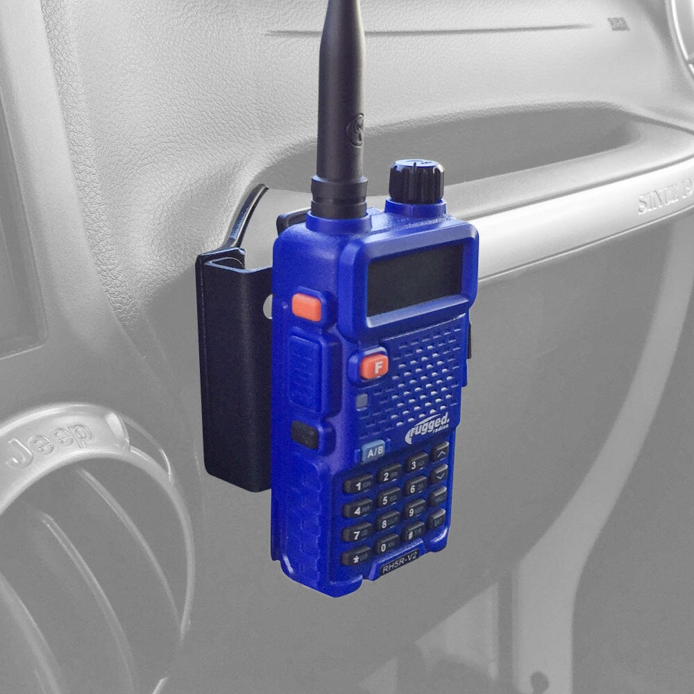 Handheld Radio Grab Bar Mount for Jeep JK JKU and JL - Fits R1 / V3 / GMR2 / GMR2 PLUS / RH-5R radios - JK - Radio/Hand Mic Mount