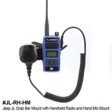 Load image into Gallery viewer, Handheld Radio Grab Bar Mount for Jeep JK JKU and JL - Fits R1 / V3 / GMR2 / GMR2 PLUS / RH-5R radios - JK - Radio/Hand Mic Mount