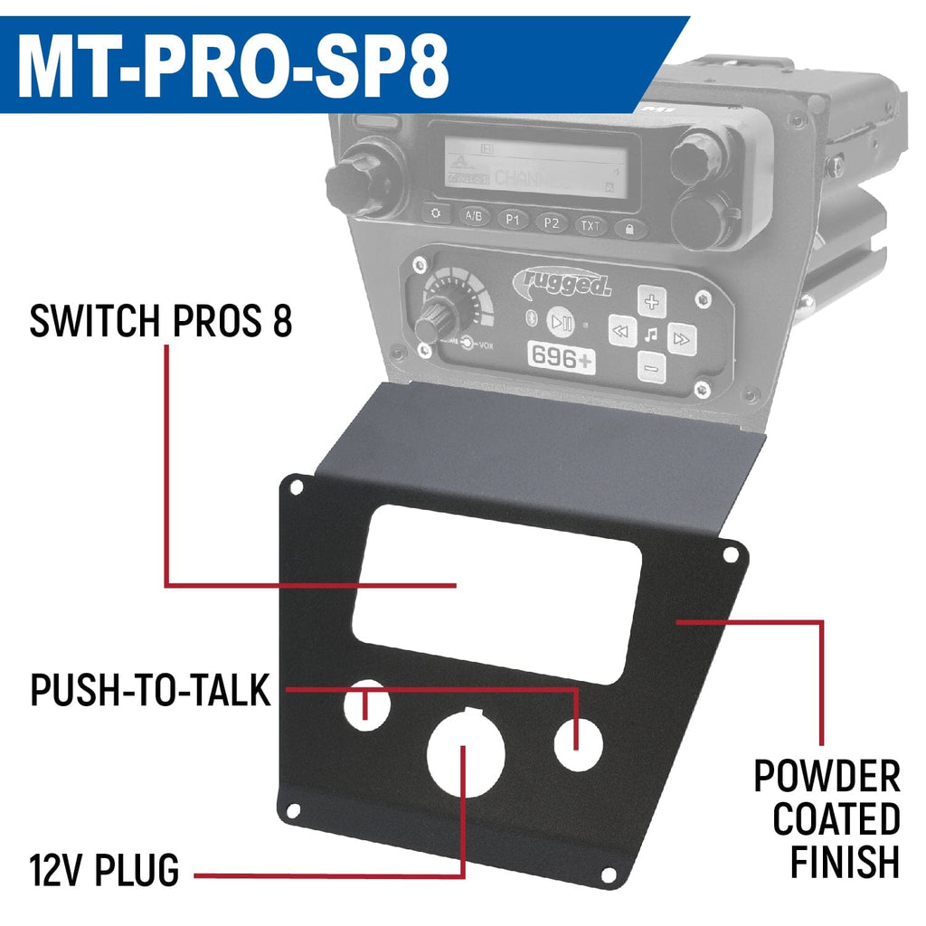 Lower Accessory Panel for Polaris RZR PRO XP RZR Turbo R and RZR PRO R Dash Mount Radio and Intercom - SPOD Touchscreen