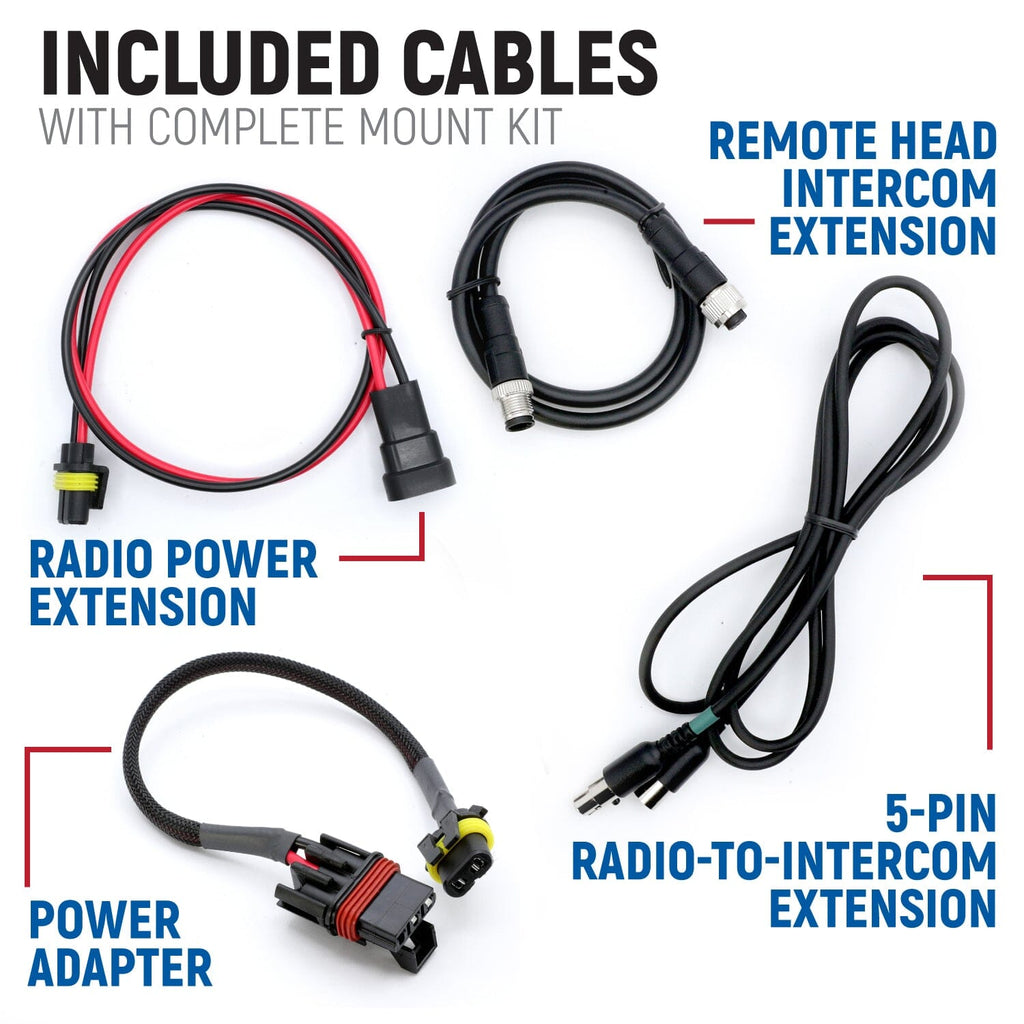 Polaris Xpedition Complete Communication Kit with Bluetooth Intercom and 2-Way Radio - STX Stereo Remote Head Intercom / M1 VHF Business Band