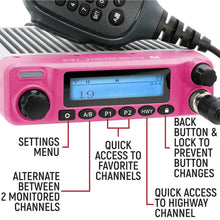 Load image into Gallery viewer, Radio Kit - Pink Rugged G1 ADVENTURE SERIES Waterproof GMRS Mobile Radio with Antenna