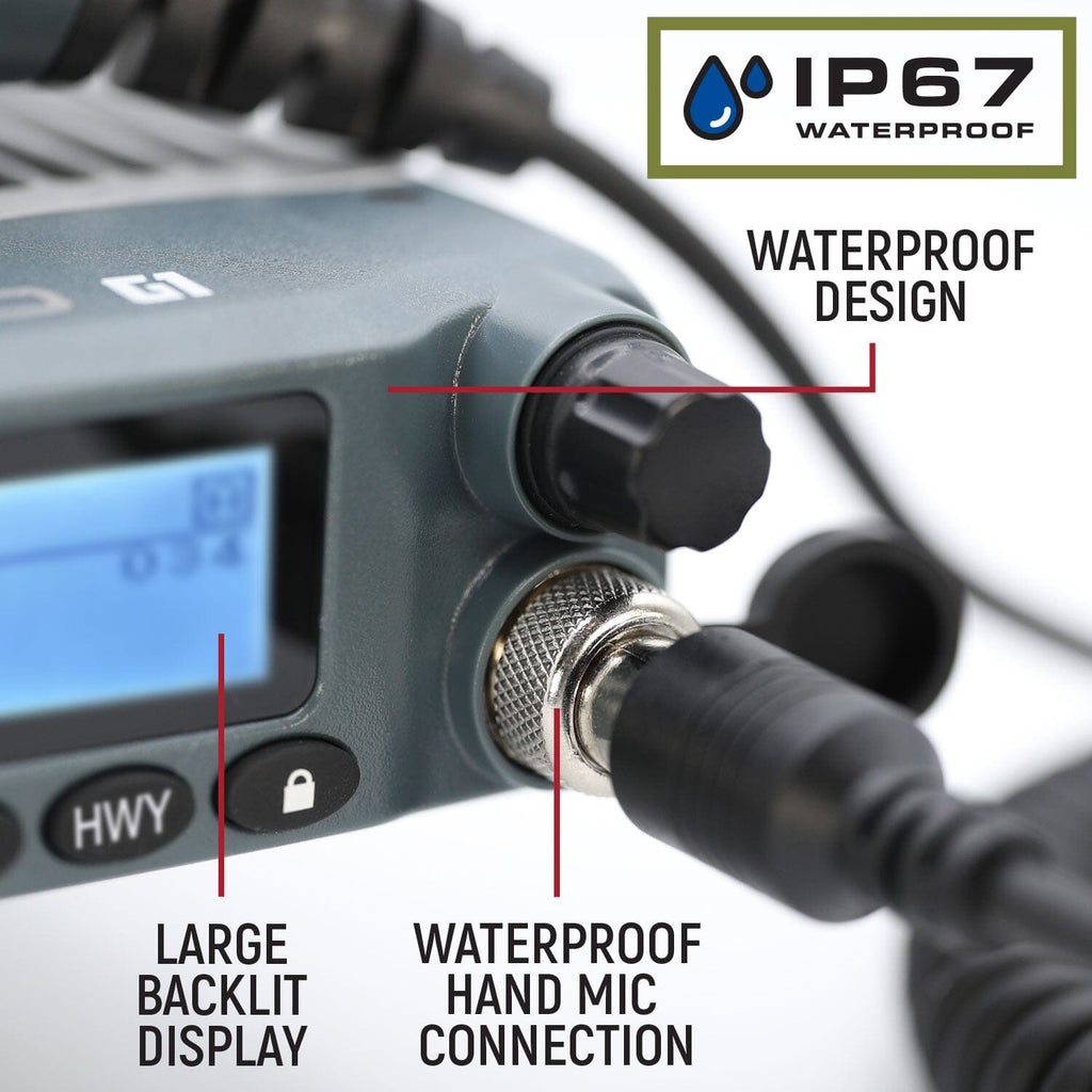 Radio Kit Plus - Rugged G1 GMRS Mobile Radio with External Speaker