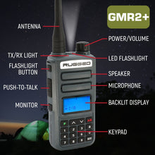 Load image into Gallery viewer, Rugged GMR2 PLUS - GMRS and FRS Two Way Handheld Radio - Safety Yellow