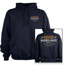 Load image into Gallery viewer, Rugged Radios VINTAGE RACE Pullover Hoodie - Navy Blue - Extra Large