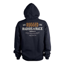 Load image into Gallery viewer, Rugged Radios VINTAGE RACE Pullover Hoodie - Navy Blue - XXXL