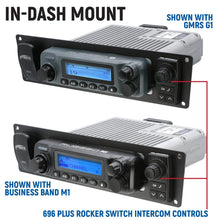Load image into Gallery viewer, Yamaha Wolverine RMAX Complete Communication Kit with Rocker Switch Bluetooth Intercom and 2-Way Radio - 696 PLUS Remote Head / M1 VHF Business Band
