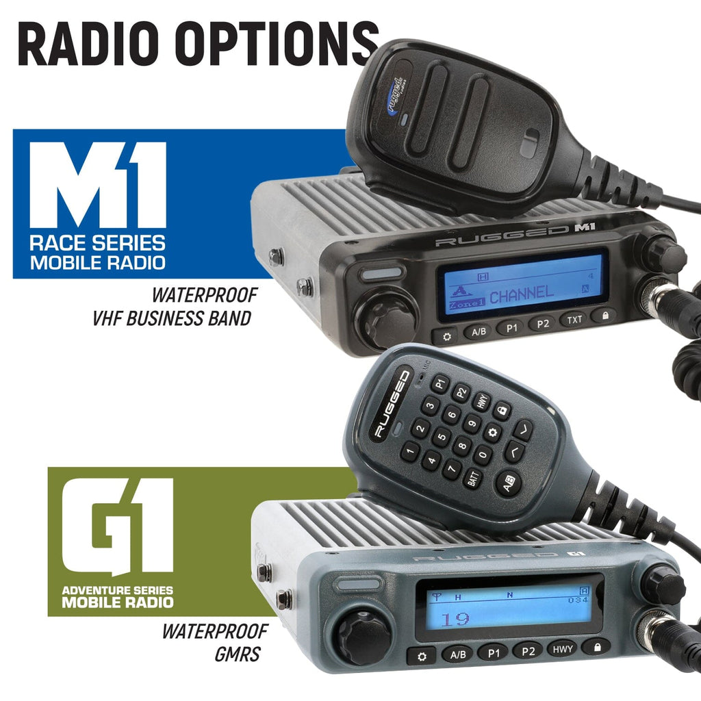 Yamaha Wolverine RMAX Complete Communication Kit with Rocker Switch Bluetooth Intercom and 2-Way Radio - 696 PLUS Remote Head / M1 VHF Business Band