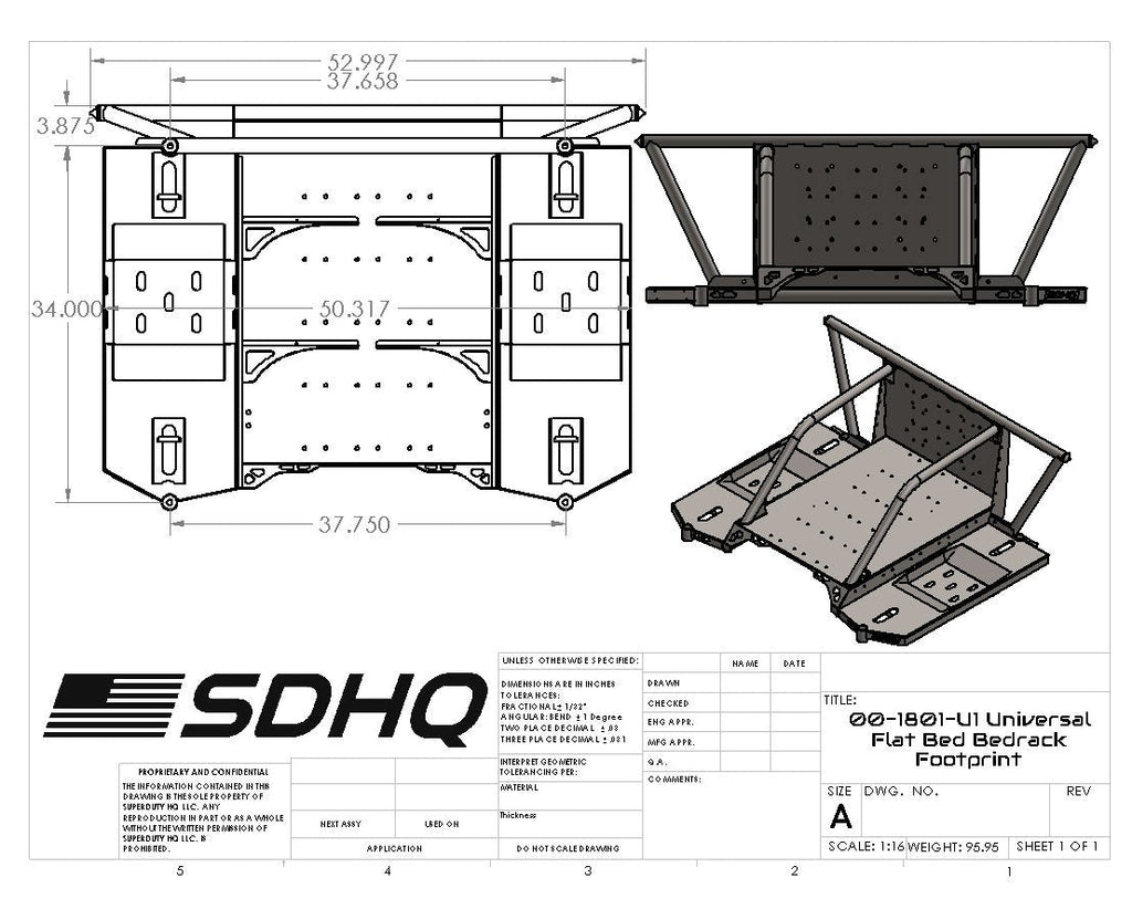 SDHQ Built Universal Flatbed Chase Rack Chase Rack SDHQ Off Road 