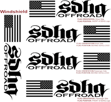 Load image into Gallery viewer, SDHQ Off Road American Flag Banner Sticker SDHQ Off Road 