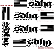 Load image into Gallery viewer, SDHQ Off Road American Flag Banner Sticker SDHQ Off Road 