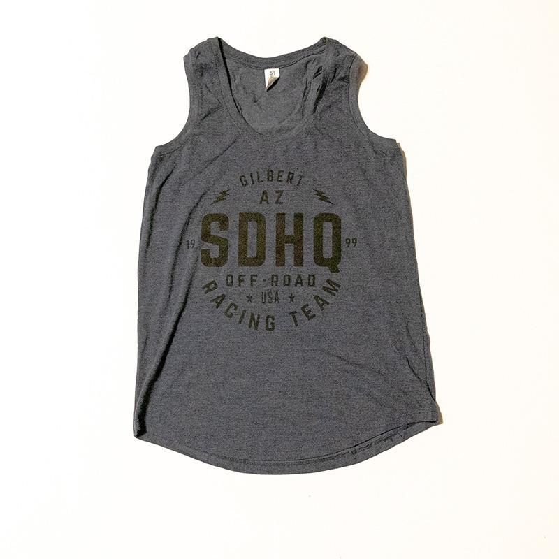 SDHQ Race Team Women's Racer Back Tank Top-Navy Apparel SDHQ Off Road 